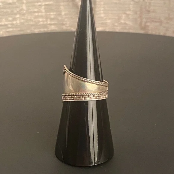 Sterling Silver Vintage Boho Spoon Ring 7 Stamped - Picture 6 of 12